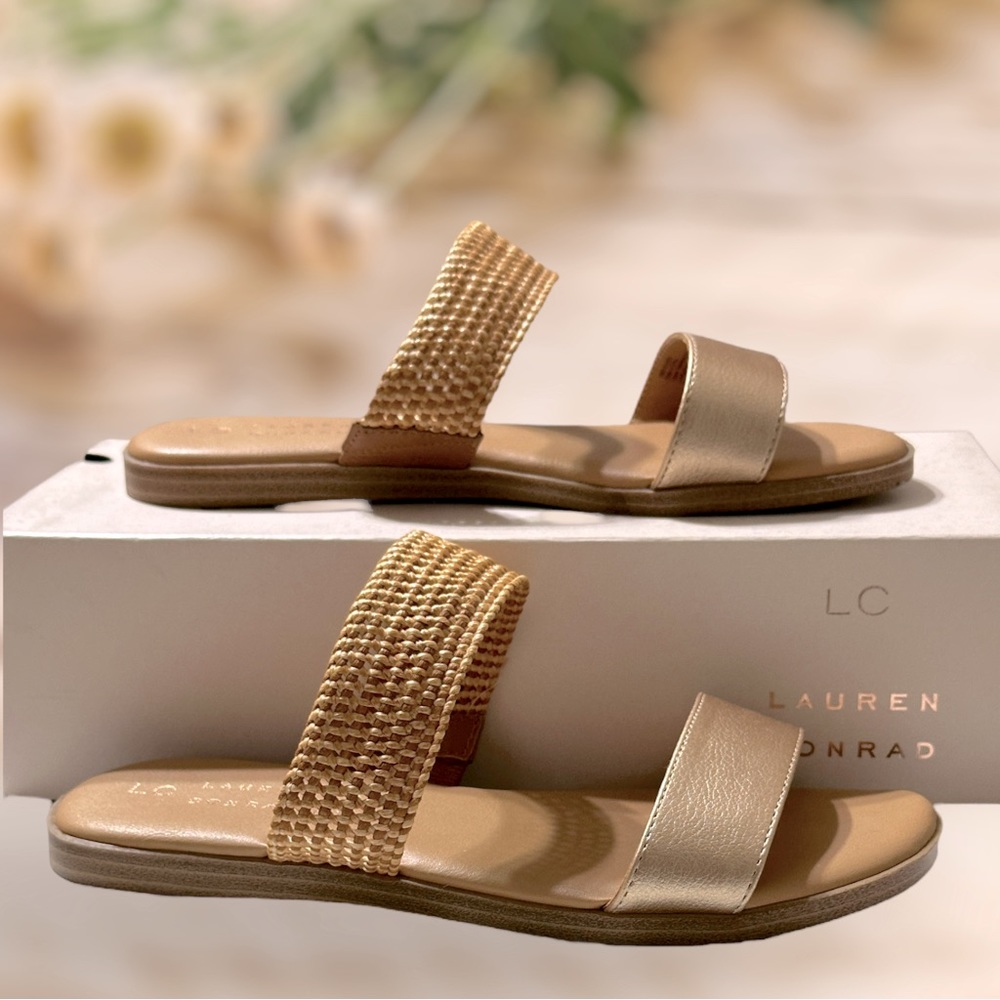 *NWT* LC.Lauren Conrad Sunstone Women's Slide Sandals Size 6.5‎ Wide